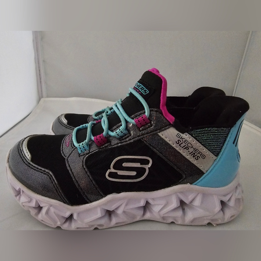 Skechers Black and Blue Athletic Sneakers Sz 11 Toddler